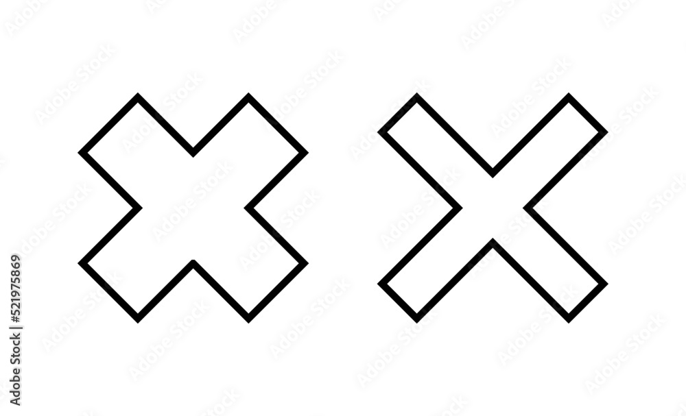 Obraz premium Close icon vector. Delete sign and symbol. cross sign