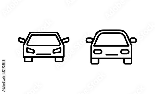 Fototapeta Naklejka Na Ścianę i Meble -  Car icon vector. car sign and symbol. small sedan