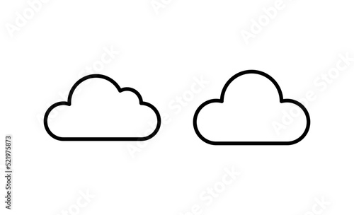 Cloud icon vector. cloud sign and symbol