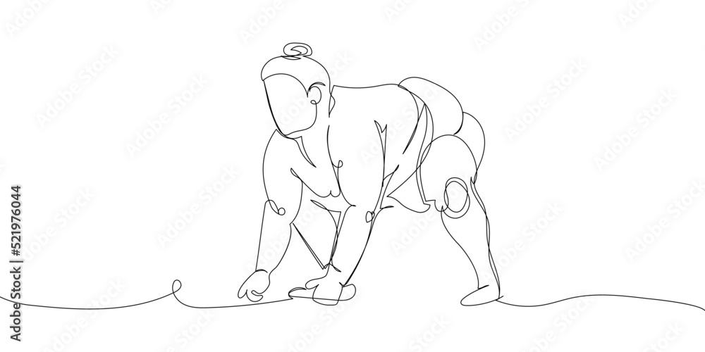 Sumo wrestler one line art. Continuous line drawing japanese, fight, obesity, man, person, athlete, sport. Sumo wrestler one line art. Continuous line drawing japanese, fight, obesity, man, person, athlete, sport.
