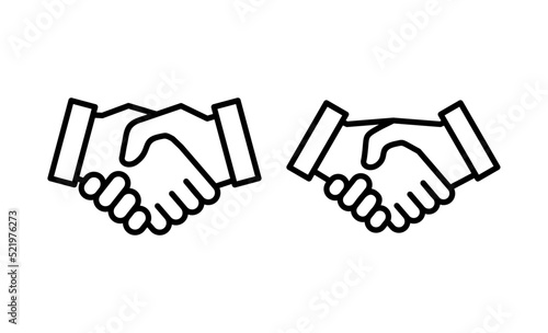 Handshake icon vector. business handshake sign and symbol. contact agreement
