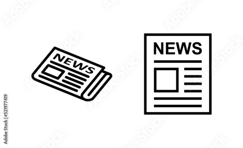 Newspaper icon vector. news paper sign and symbolign