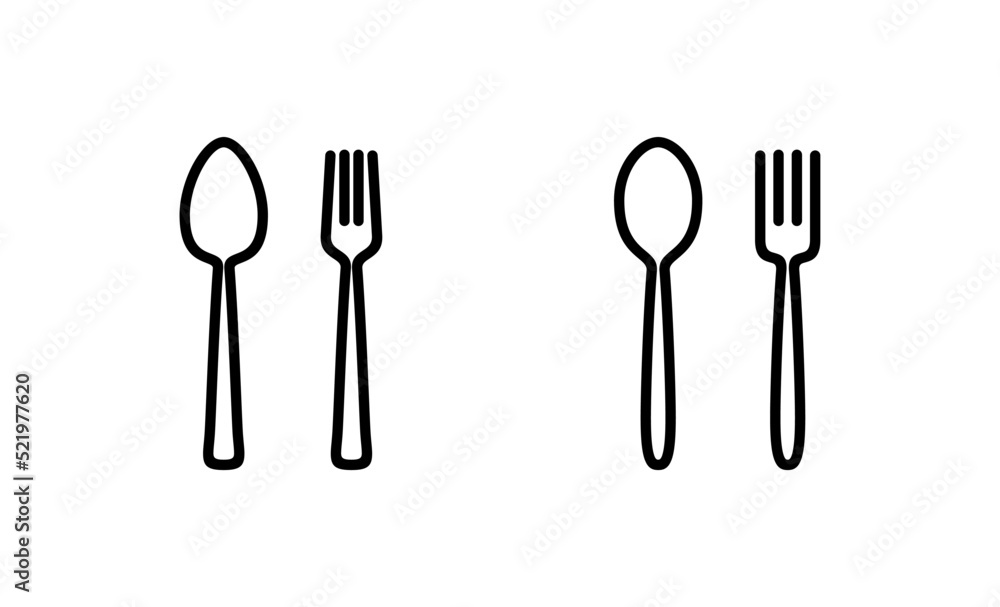 spoon and fork icon vector. spoon, fork and knife icon vector. restaurant sign and symbol spoon and fork icon vector. spoon, fork and knife icon vector. restaurant sign and symbol