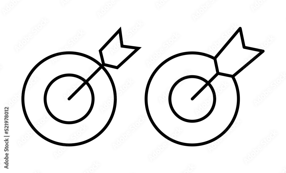 Target icon vector. goal icon vector. target marketing sign and symbol Target icon vector. goal icon vector. target marketing sign and symbol