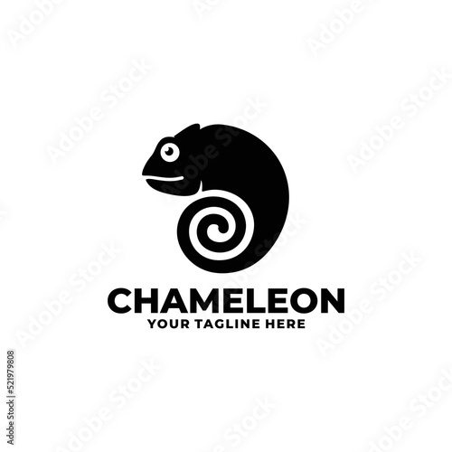 Chameleon logo design vector illustration