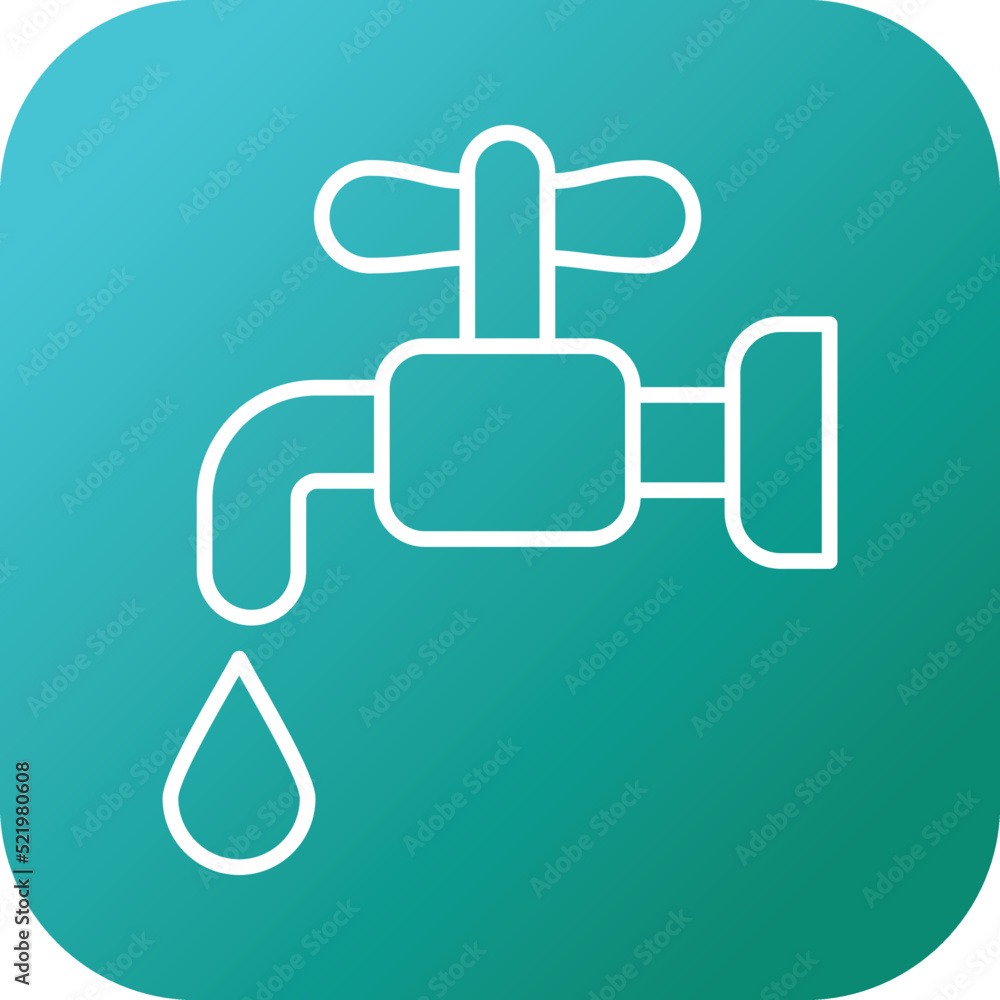 Fototapeta premium Water Tap Icon