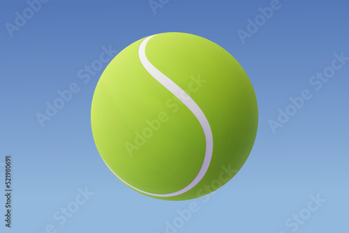 3d Vector tennis ball, Sport and Game competition concept.
