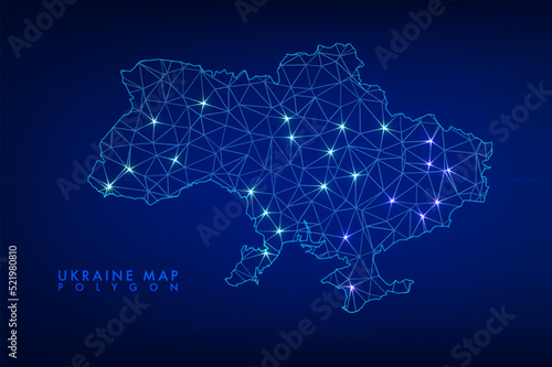 Abstract Ukraine map polygon style