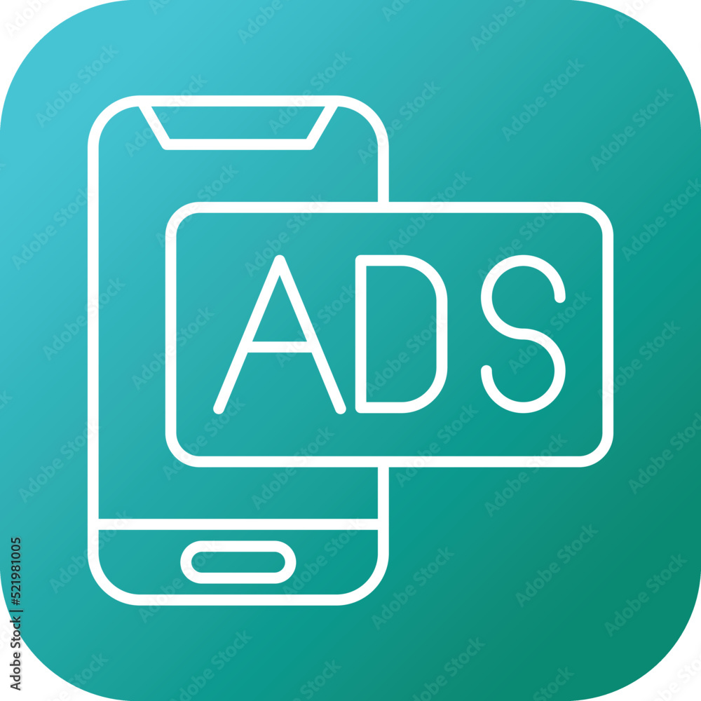 Mobile Advertising Icon Mobile Advertising Icon