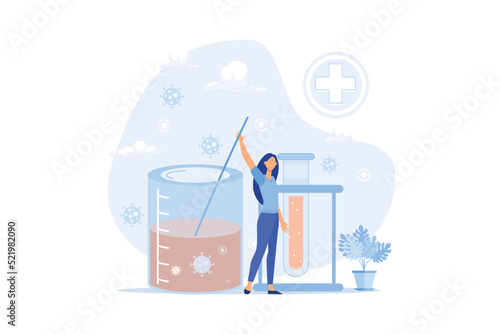 Laboratory diagnostic services. Medical tools. Colored vector illustration in flat style for clinical diagnostics center or lab advertisement.