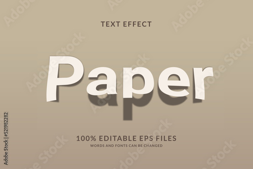 fold paper text effect template design