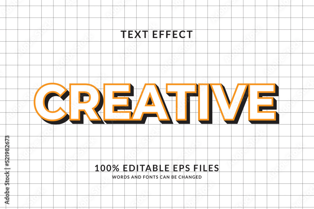 creative modern editable text effect design vector