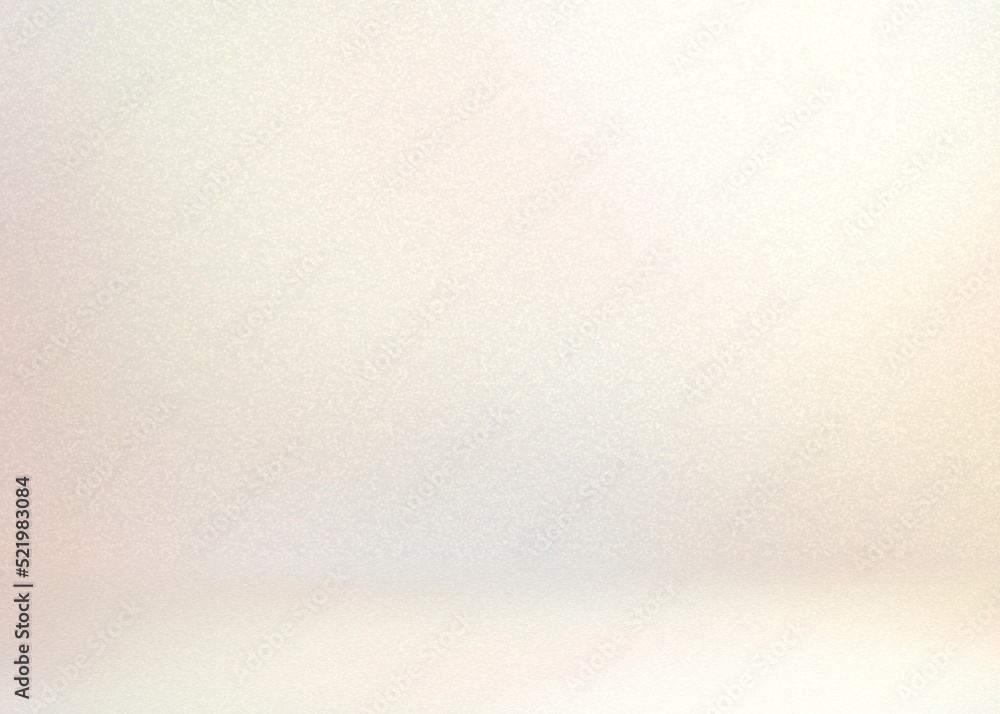 Obraz premium Light pearlescent sanded empty room 3d background. Pastel shimmer polished surface of wall and floor. Delicate texture.