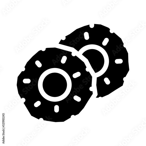 slices cut pineapple glyph icon vector. slices cut pineapple sign. isolated symbol illustration