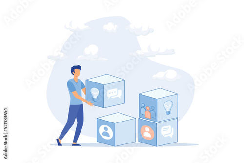 Human resources manager hiring employee or workers. HR management software, looking for job candidates. Employment, job search, application. Recruiting company, work selection Flat Illustration