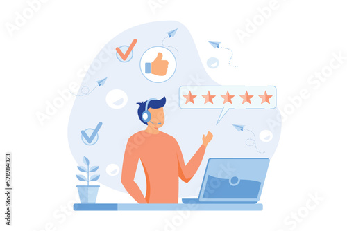 Clients assistance, call center, hotline operator, consultant manager. Customer care, seamless and personalized service, customer experience concept. flat modern design illustration