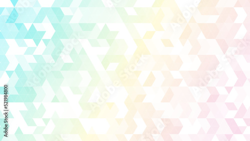 三角パターン背景素材，グリーン，イエロー，ピンクのグラデーション