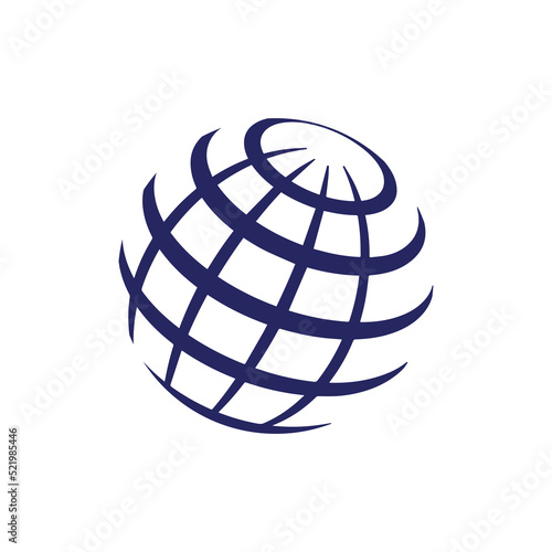 Minimally Designed Linear Earth Icon Logo Design