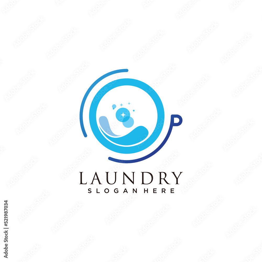 Laundry logo with creative design premium vector Laundry logo with creative design premium vector