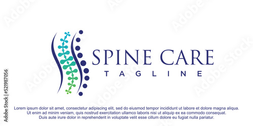 Spine illustration with unique concept premium vector