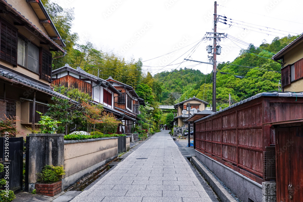 京都らしい町並み　嵯峨鳥居本