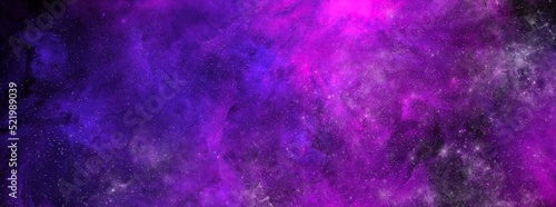 Fototapeta Naklejka Na Ścianę i Meble -  Cosmic background with a blue and pink nebula and stars. Space background with realistic nebula and shining stars. Abstract scientific background with nebulae and stars in space. 