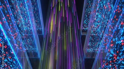 Принти на полотні Data Skyline