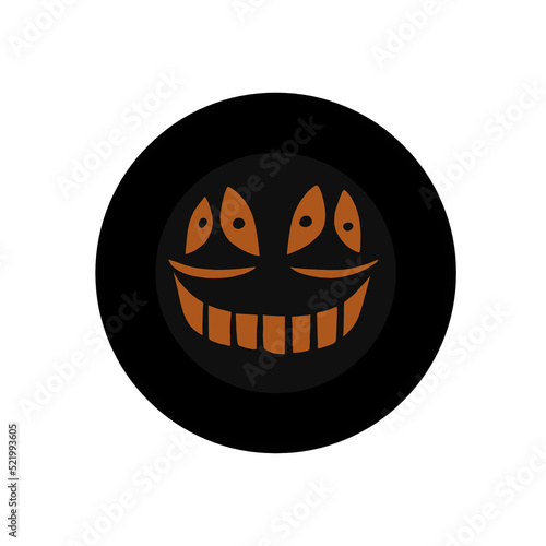 Jack-o-Lantern Halloween Funny Twisted Cartoon Face Icon