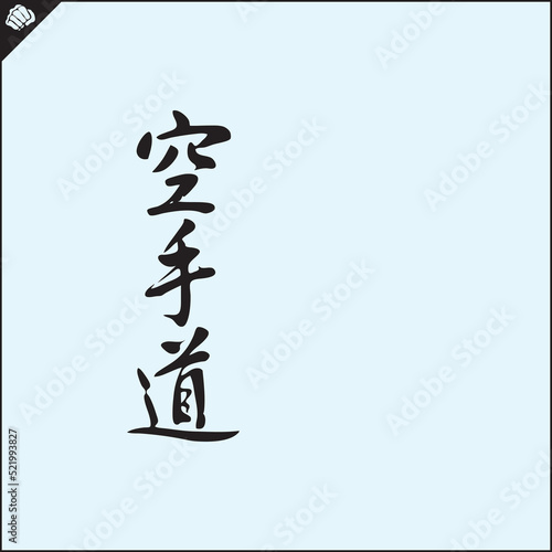Hieroglyph martial arts. Translated KARATE-DO