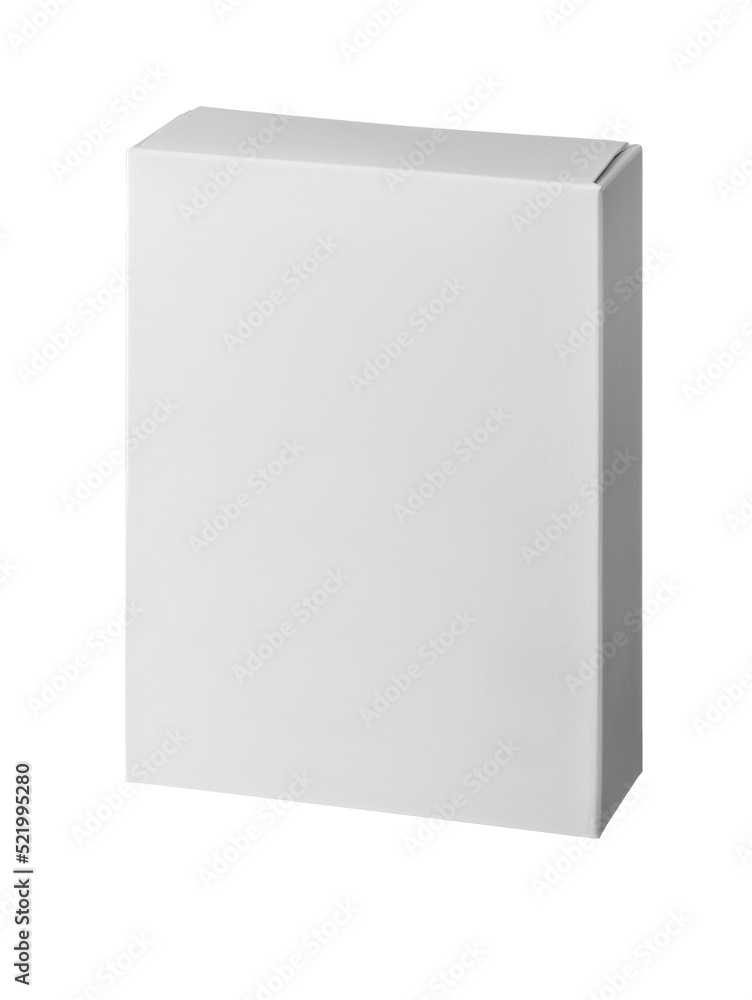 photo of white cardboard box for product design mock-up isolated on white background photo of white cardboard box for product design mock-up isolated on white background