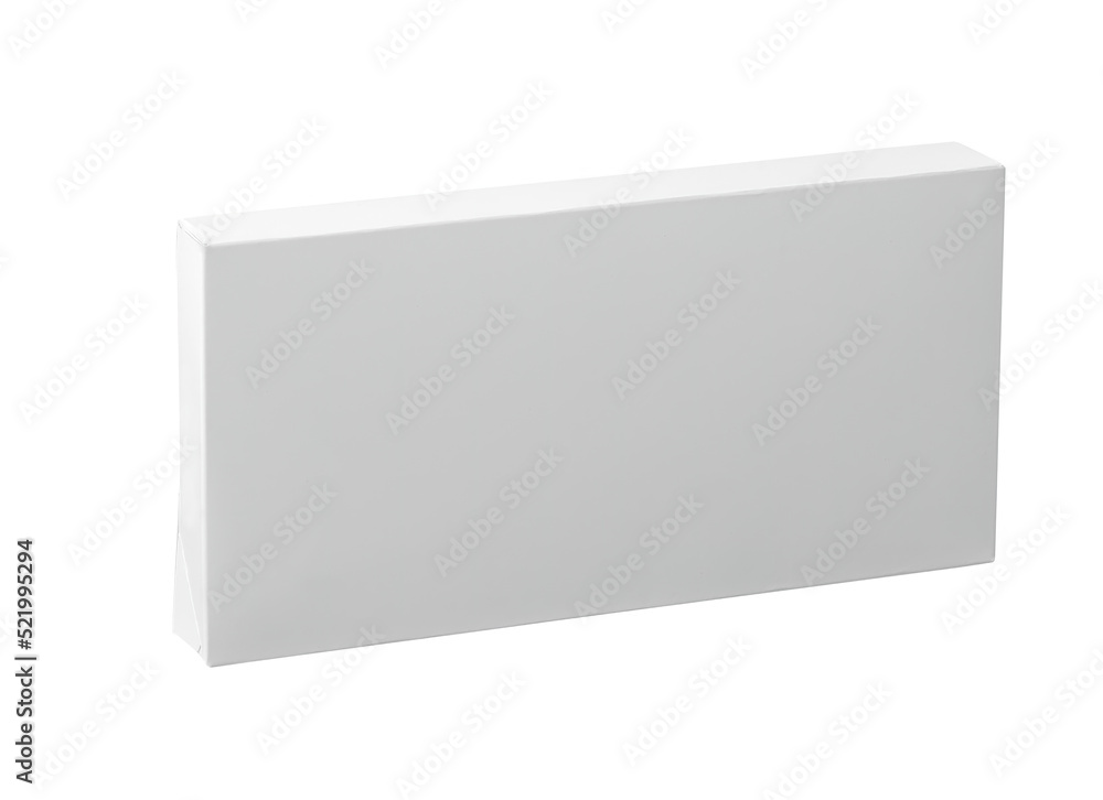 photo of white cardboard box for product design mock-up isolated on white background photo of white cardboard box for product design mock-up isolated on white background