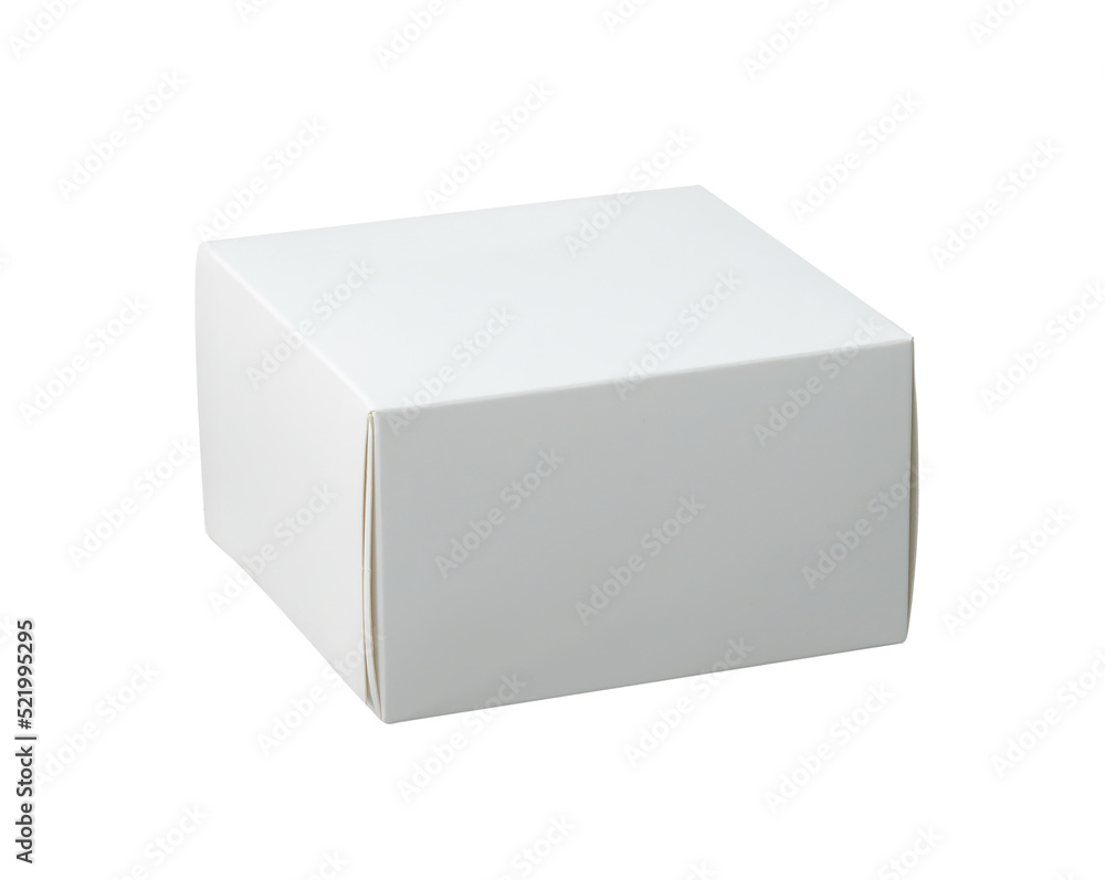 photo of white cardboard box for product design mock-up isolated on white background photo of white cardboard box for product design mock-up isolated on white background
