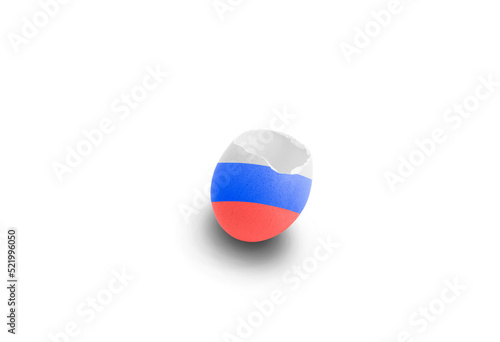 Free Download Broken chicken egg with Russian symbols. Russian flag. War in Ukraine, Russia is the aggressor - GFXLoad