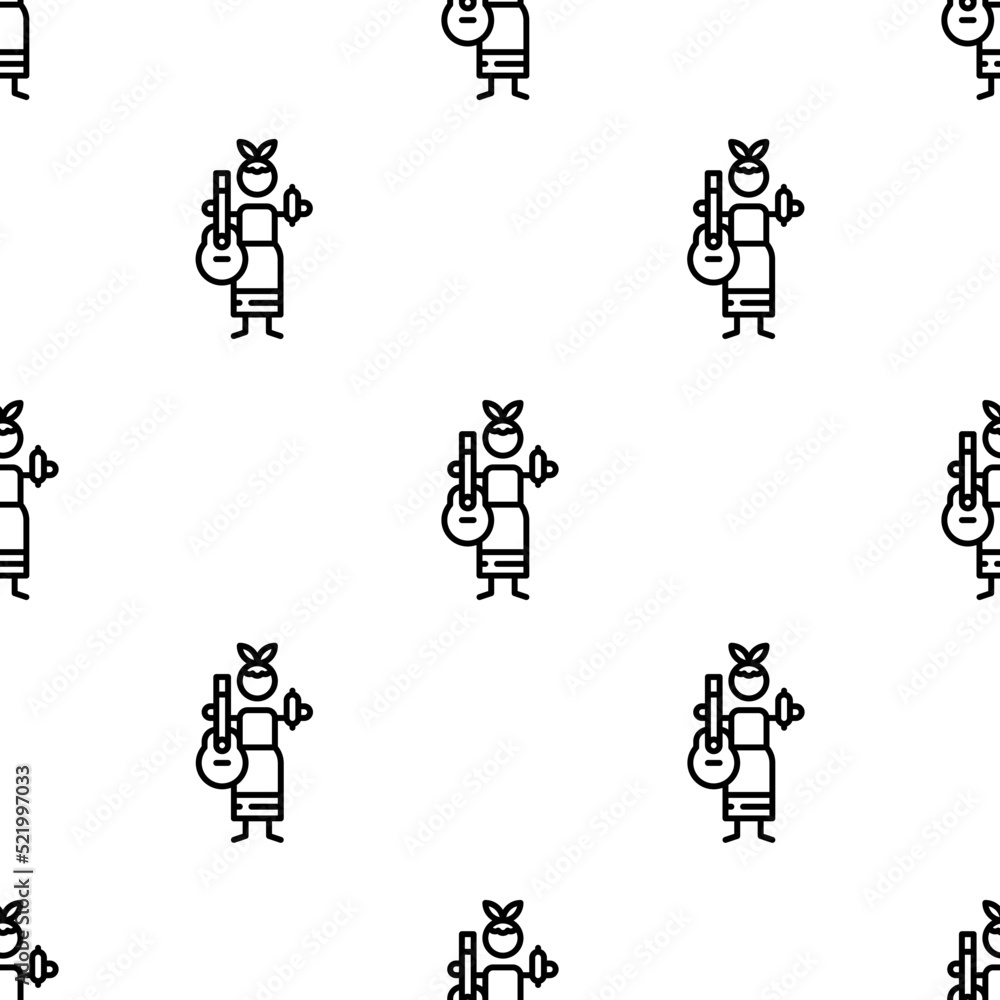 guitar icon pattern. Seamless guitar pattern on white background. guitar icon pattern. Seamless guitar pattern on white background.