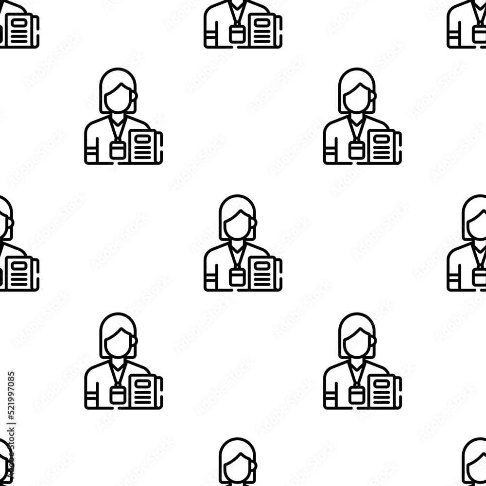 journalist icon pattern. Seamless journalist pattern on white background. journalist icon pattern. Seamless journalist pattern on white background.