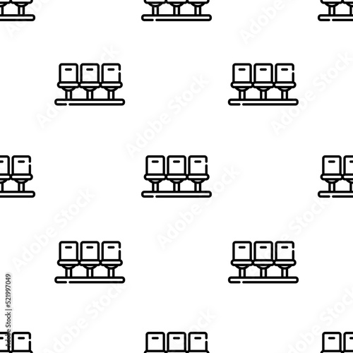 seats icon pattern. Seamless seats pattern on white background.