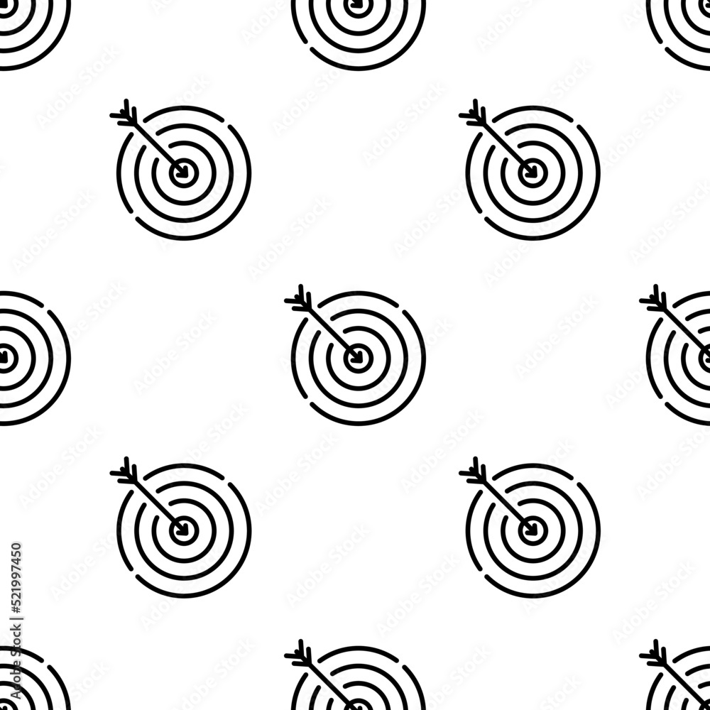 target icon pattern. Seamless target pattern on white background. target icon pattern. Seamless target pattern on white background.