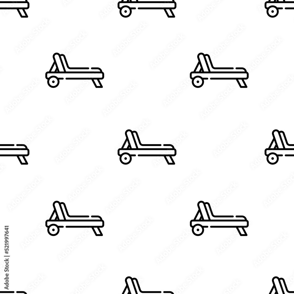 deck chair icon pattern. Seamless deck chair pattern on white background. deck chair icon pattern. Seamless deck chair pattern on white background.