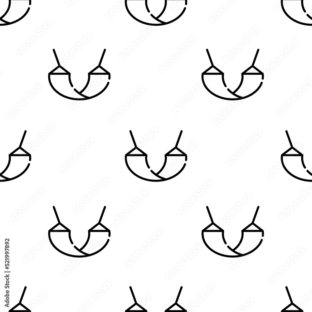 hammock icon pattern. Seamless hammock pattern on white background.