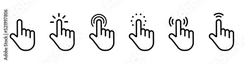 Mouse click cursor set. Hand Cursor. Click icon. Mouse pointer set. Arrow cursor. Pointer click icon. Clicking cursor, pointing hand clicks and waiting loading icons. Website arrows or hand icon.