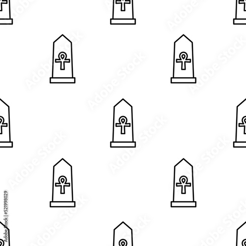 egypt icon pattern. Seamless egypt pattern on white background.