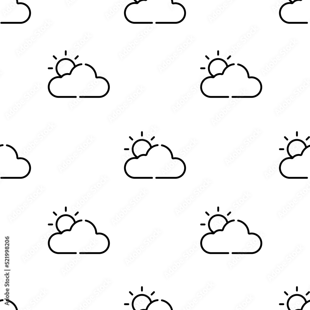 cloudy icon pattern. Seamless cloudy pattern on white background. cloudy icon pattern. Seamless cloudy pattern on white background.