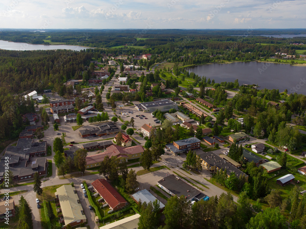 Rantasalmi, Etelä-Savo, Finland. Town of Rantasalmi in Eastern Finland 2022.