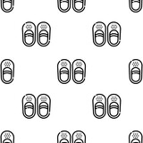 sandals icon pattern. Seamless sandals pattern on white background.
