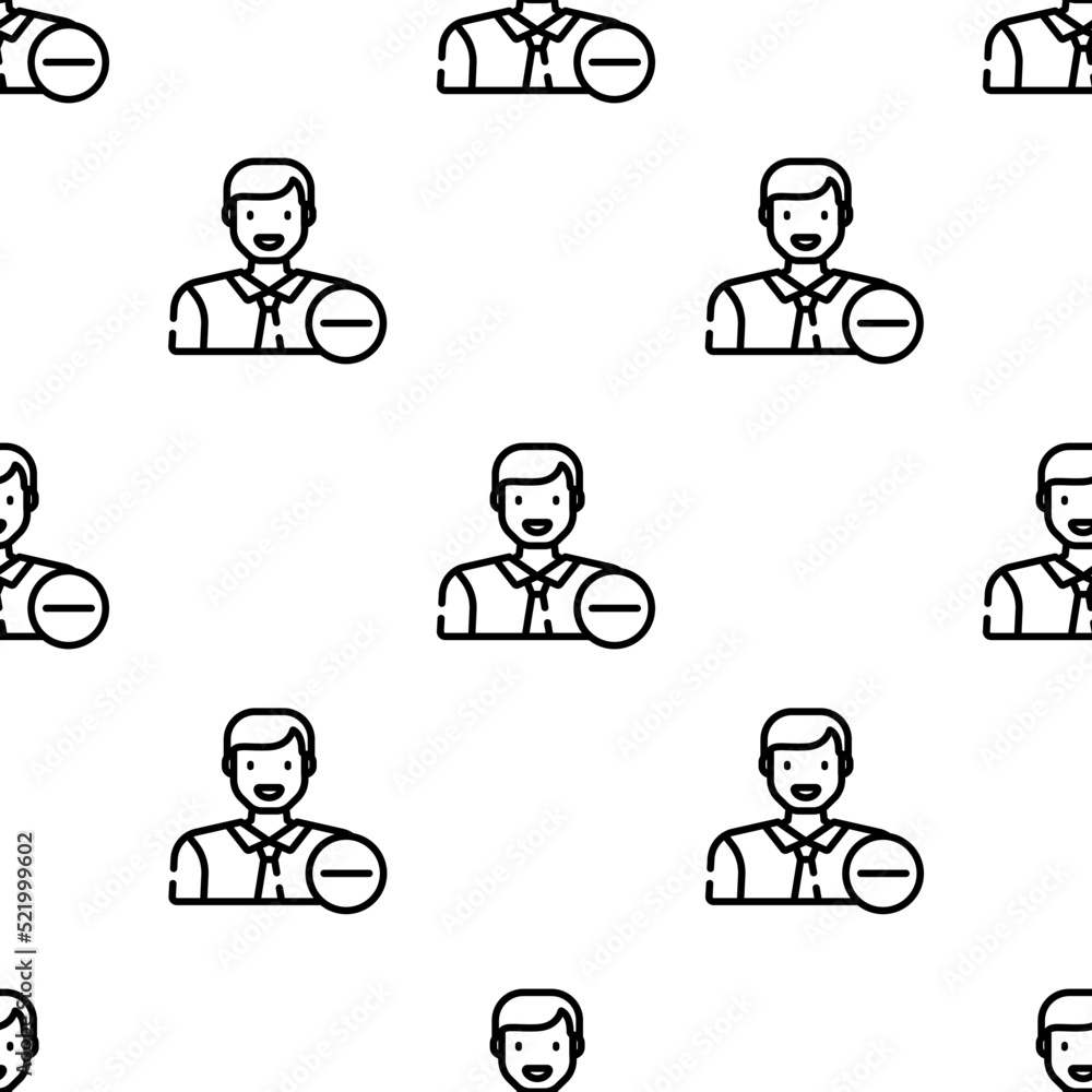 employee icon pattern. Seamless employee pattern on white background.