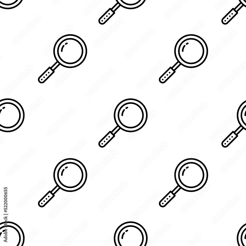 loupe icon pattern. Seamless loupe pattern on white background. loupe icon pattern. Seamless loupe pattern on white background.