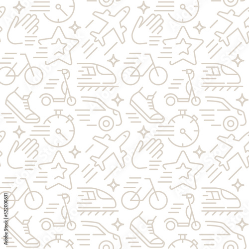 Dekoracja na wymiar  transportation-abstract-seamless-pattern-editable-vector-shapes-on-white-background-trendy-texture-with-cartoon-color-icons-design-with-graphic-elements-for-interior-fabric-website-decoration