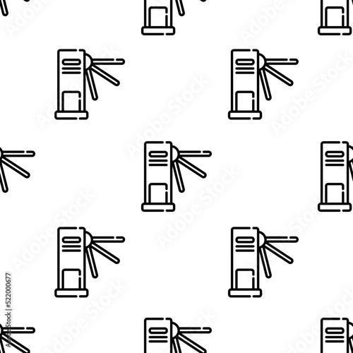 turnstiles icon pattern. Seamless turnstiles pattern on white background.