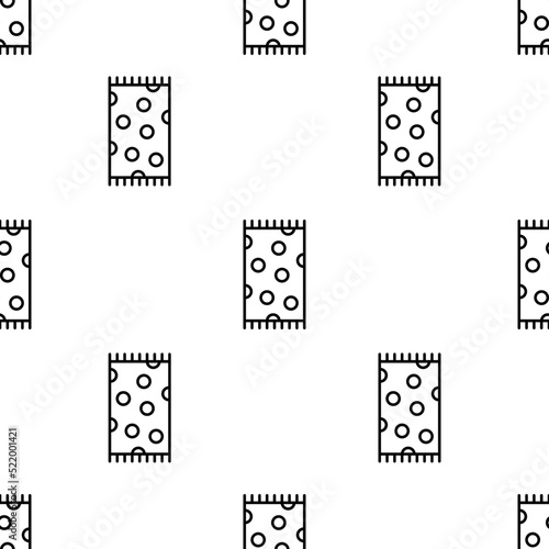 beach towel icon pattern. Seamless beach towel pattern on white background.