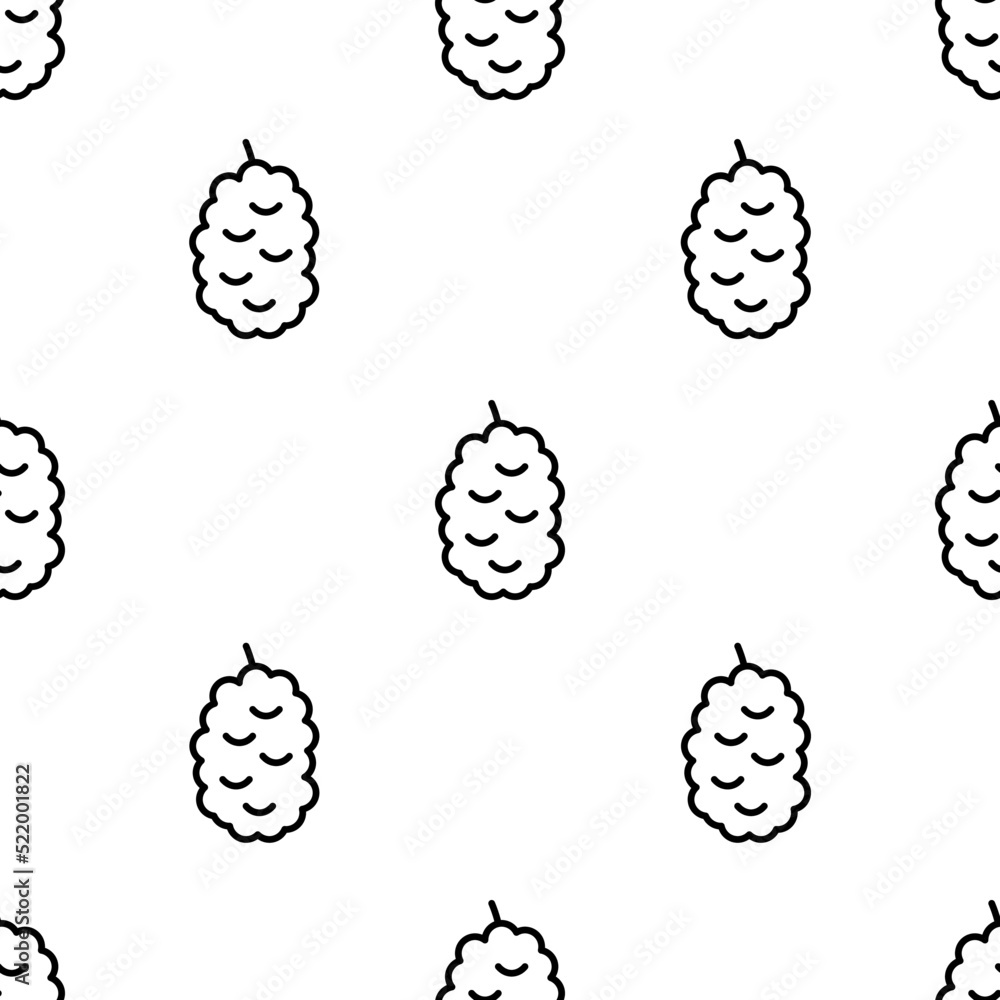 Fototapeta premium berry icon pattern. Seamless berry pattern on white background.